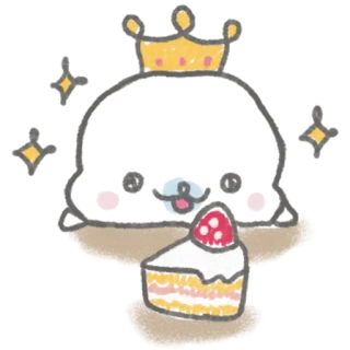🎂 7b91a271 kucing, mahkota, kue, stroberi, imut, hidangan penutup, hewan telegram sticker