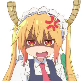 Kobayashi's Dragon Maid - @anime_pfps whatsapp stickers