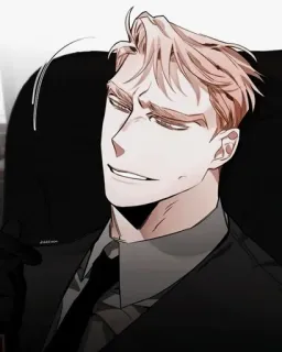 🥵 c21bc385 man, suit, anime, art, boss telegram sticker