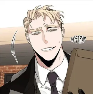 🙏 fca5980d MOSTRAR man, blond, suit, anime, manga telegram sticker