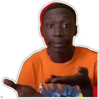 🤨 5496ee18 Khaby Lame Khaby Lame, TikTok, meme, shrugging, funny, social media telegram sticker