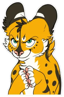 😈 16921429 การ์ตูน, สัตว์, แมว, มานุษยรูปนิยม, ตัวละคร, เฟอร์รี่ telegram sticker