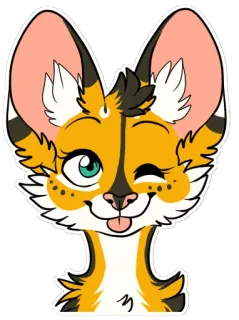 😜 281d0059 สัตว์, แมว, การ์ตูน, สติกเกอร์, น่ารัก, มีขน telegram sticker