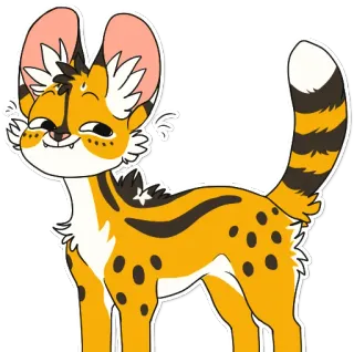 1️⃣ 2ab6324f การ์ตูน, สัตว์, แมว, น่ารัก, เซอร์วัล, สัตว์เลี้ยงลูกด้วยนม, แมว telegram sticker