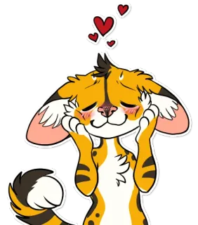 💓 3e456dc1 สัตว์, หัวใจ, การ์ตูน, น่ารัก, มีขน, แมว telegram sticker