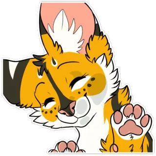 ❤️ 83636f7e สัตว์, สุนัขจิ้งจอก, เฟอร์รี่, สติกเกอร์, น่ารัก, การ์ตูน telegram sticker