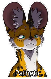 🤭 89af0c2c Pathetic. เฟอร์รี่, มนุษย์สัตว์, สัตว์, น่าสงสาร, มีม telegram sticker