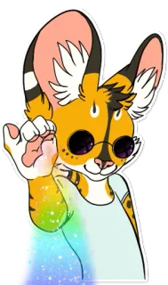 Cianiati the ScribbleServal whatsapp stickers