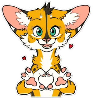 😘 afefe892 สัตว์, น่ารัก, มีขน, ภาพประกอบ, การ์ตูน telegram sticker
