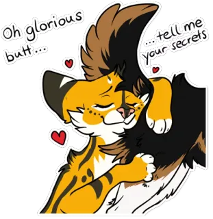 🍎 c084a3d6 Oh glorious butt... ...tell me your secrets แมว, สัตว์, สติกเกอร์, น่ารัก, ตลก telegram sticker