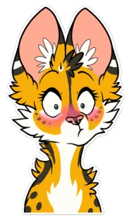 😳 e764438c สัตว์, แมว, มีขน, สติกเกอร์ telegram sticker