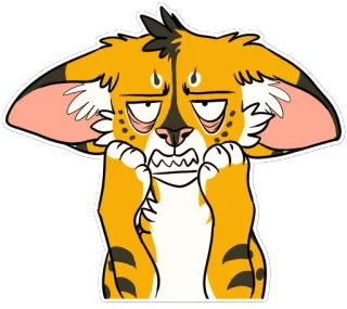 😓 f8fd8b6a เฟอร์รี่, สัตว์, การ์ตูน, สีหน้า, น่ารัก, ตลก, ตัวละคร telegram sticker