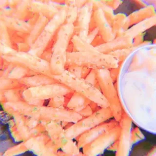 🍥 2895f358 frytki, frytki, jedzenie, przekąska, sos, dodatek whatsapp sticker