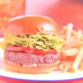 🍥 6849c64e burger, jedzenie, frytki, posiłek, kanapka, fast food whatsapp sticker