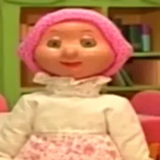 💜 071f8e71 puppe, spielzeug, rosa, oma whatsapp sticker