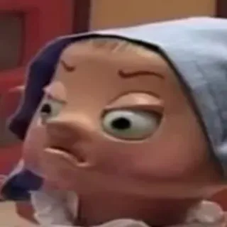 ☂ 52c42127 Puppe, Marionette, wütend, gemein, Porträt, Cartoon whatsapp sticker