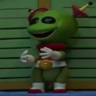 💜 7977affd Puppe, grün, Cartoon, Figur, Vintage, Retro whatsapp sticker