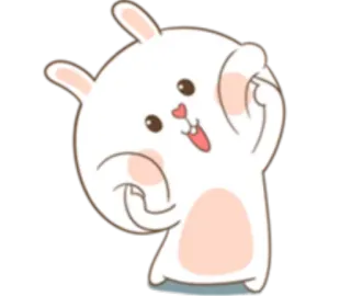 😄 8dbeb0ef 兔子, 小兔子, 可爱, 动物, 卡哇伊, 卡通 telegram sticker