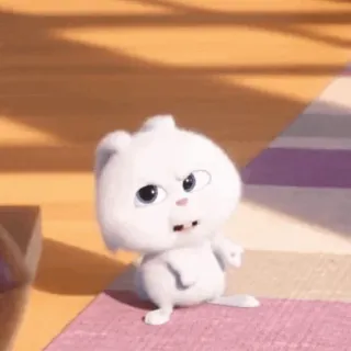 🍓 85191413 Snowball The Secret Life of Pets 兔子, 兔兔, 生气, 可爱, 白色, 卡通 telegram sticker