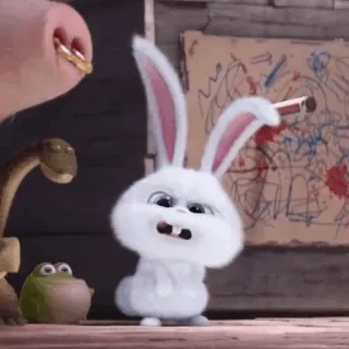 🍓 a35ee501 Snowball The Secret Life of Pets 兔子, 动物, 可爱, 宠物, 搞笑, 动画 telegram sticker