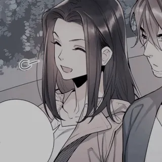 🍢 56041c01 cartone animato, donna, personaggio, coppia, sorriso, illustrazione whatsapp sticker