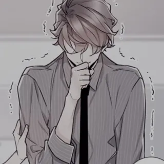 🍢 5901f2ac anime, triste, uomo d'affari, piangendo, uomo, preoccupato whatsapp sticker