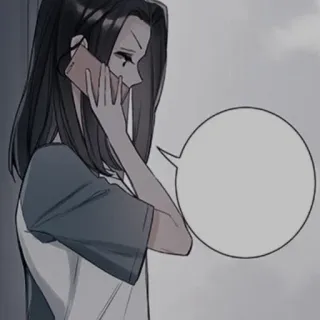 🍢 5c607c6e Anime, Manga, Triste, Ragazza, Telefono, Conversazione whatsapp sticker
