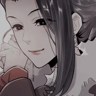 🍢 6084c38f donna, ritratto, cartone animato, disegno, femminile whatsapp sticker