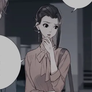 🍢 6dd9ad96 donna, espressione, personaggio, cartone animato, dialogo, arte whatsapp sticker