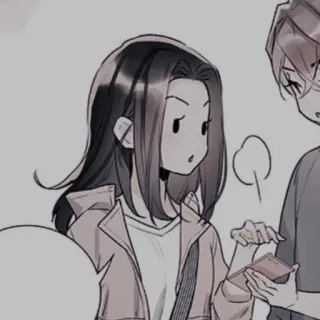 🍢 a66c2052 anime, manga, ragazza, telefono, cartone animato, illustrazione whatsapp sticker