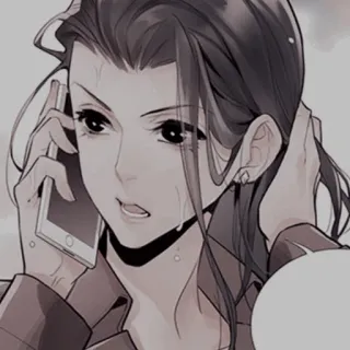 🍢 dc0c2738 Anime, Manga, Triste, Telefono, Personaggio, Femmina whatsapp sticker