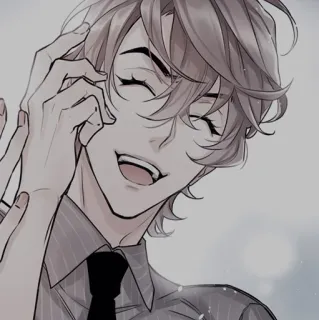 🍢 fd725d9d anime, manga, sorridente, personaggio, maschio whatsapp sticker