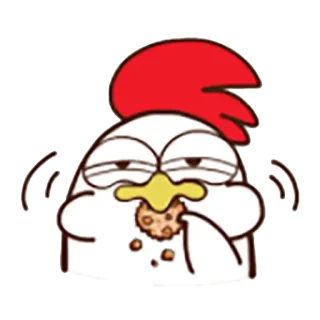 😋 2b633e96 курица, печенье, мультфильм, животное, еда, милый, ест telegram sticker