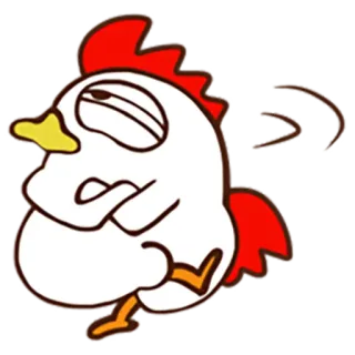 😕 7e89f821 курица, мультфильм, животное, смешной, юмор, мем, птица telegram sticker