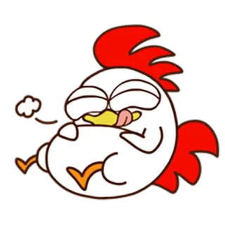 😋 b4e1b4f8 Мультфильм, Курица, Животное, Милый, Смешной, Стикер telegram sticker