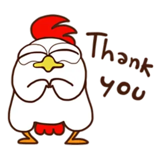 🙂 d0cced2b Thank you спасибо, курица, благодарность, милый, мультик telegram sticker