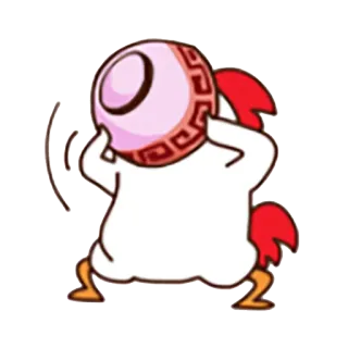 😋 f83dfe01 курица, мультфильм, смешной, животное, танец, милый telegram sticker