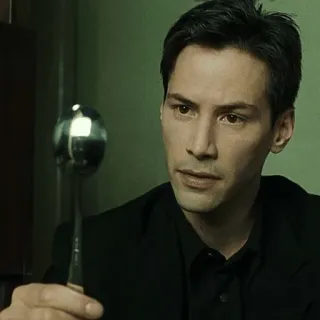 🥄 231c89c2 Neo The Matrix Matrix, Neo, Keanu Reeves, Cucchiaio, Film telegram sticker