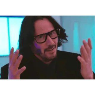 👐 d159c3cb Keanu Reeves Keanu Reeves, attore, meme, divertente, celebrità telegram sticker