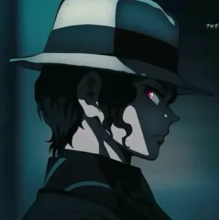 🥤 43c95771 Muzan Kibutsuji Demon Slayer аниме, демон, шляпа, мужчина, персонаж telegram sticker