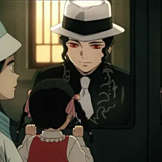 🥤 9a664af8 Muzan Kibutsuji Demon Slayer Аниме, Демон, Манга, Шляпа, Красные глаза, Кибуцуджи telegram sticker