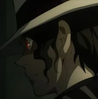 🩸 ae0084b7 Muzan Kibutsuji Demon Slayer Мудзан Кибуцуджи, Клинок, рассекающий демонов, Аниме, Шляпа, Профиль telegram sticker