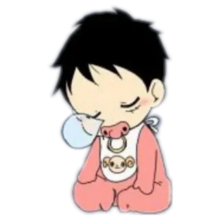 💤 5e1a5a75 Luffy One Piece 动漫, 漫画, 海贼王, 路飞, 宝宝, 卡通 telegram sticker