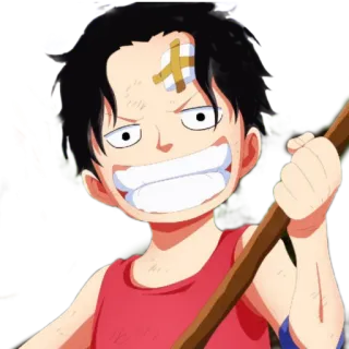 😁 f42e0e43 Monkey D. Luffy One Piece 动漫, 海贼王, 路飞, 猴子, 海盗, 漫画, 角色 telegram sticker