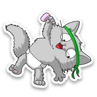 🏋 8b3d19ee cat, exercise, funny, cartoon, fitness whatsapp sticker