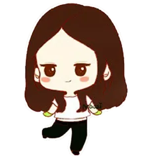 🙂 cdd1ff3d Moosi cartone animato, personaggio, disegno, ragazza, animato, carino telegram sticker