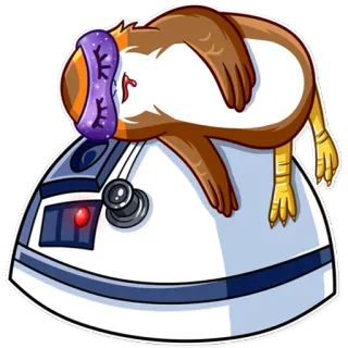 😴 2c55555e Porg Star Wars porg, star wars, schlafend, süß, cartoon telegram sticker
