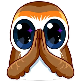 🙏 39237f67 süß, tier, vogel, flehend, augen, große augen, kawaii telegram sticker