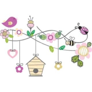 Ⓜ️ a6589549 ptak, kwiaty, pszczoła, biedronka, natura, słodki whatsapp sticker