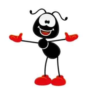 Ⓜ️ ac9c3a3c mrówka, kreskówka, słodki, owad, przyjazny whatsapp sticker